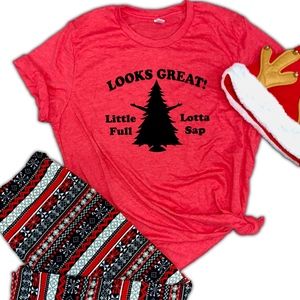 Christmas Tree Looks Great Little Full Unisex Tee